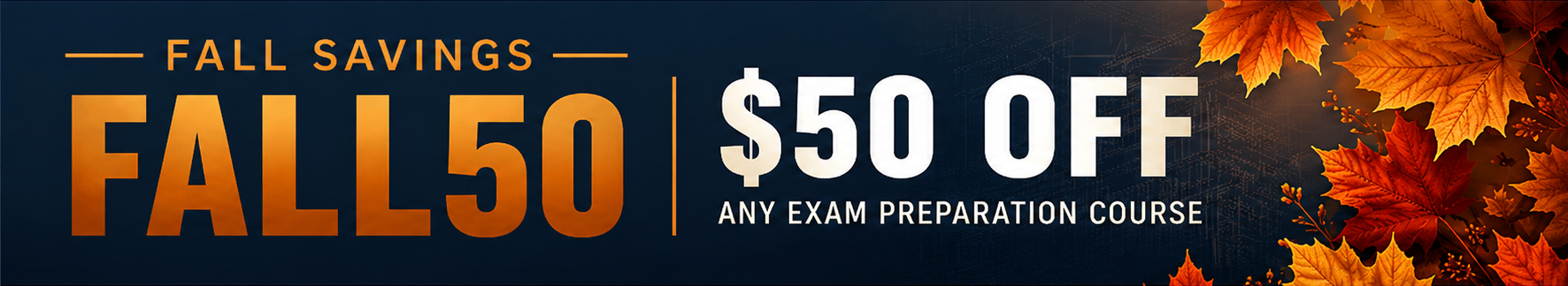 Fall Sale: $50 off all courses!